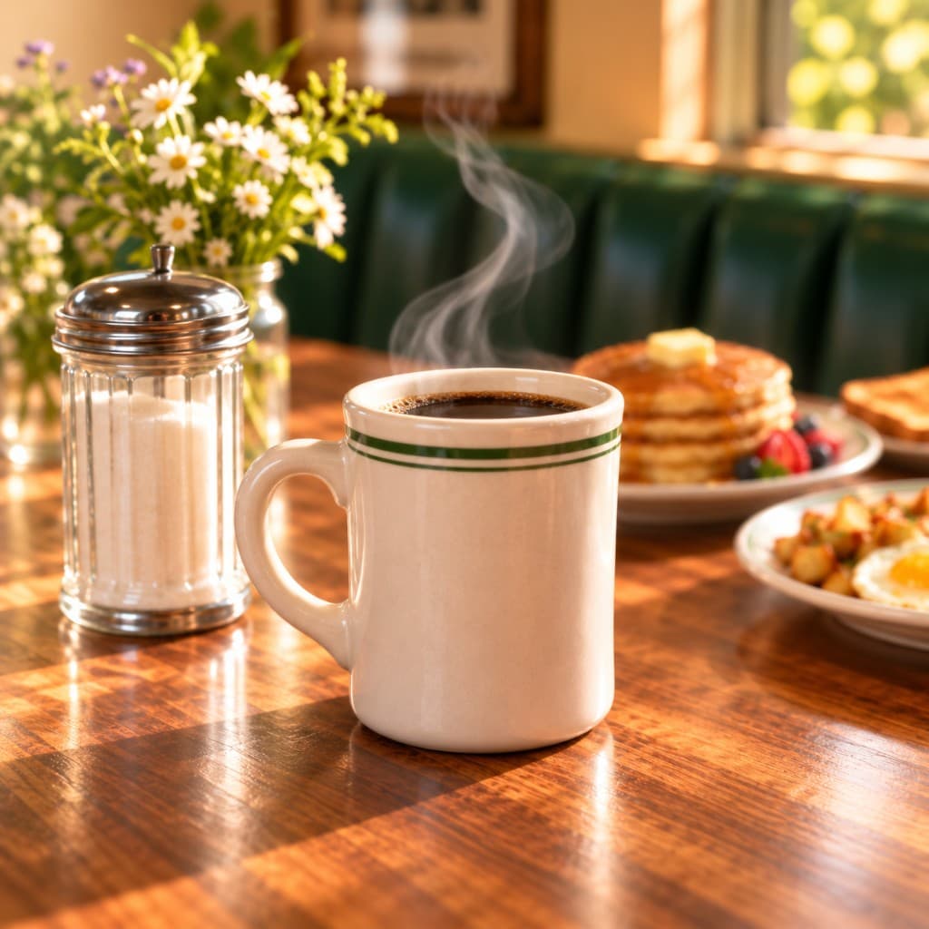 Fresh coffee at Homestyle Diner